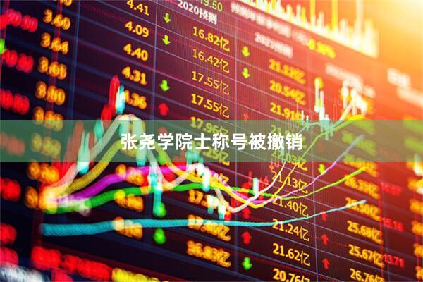张尧学院士称号被撤销